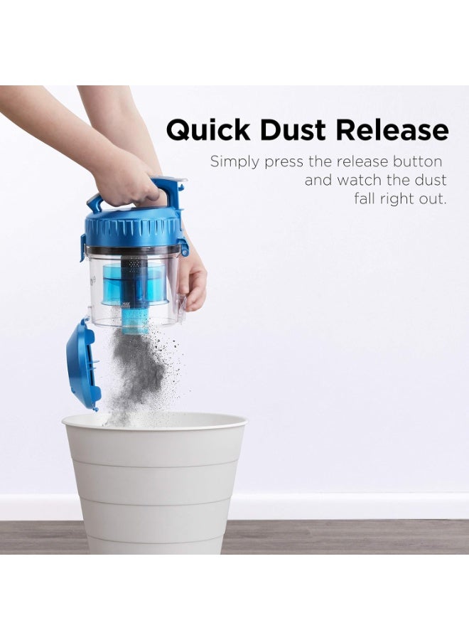 EUREKA 1800W Vacuum Cleaner 2.5L Dust Cup 16Kpa Cyclone Filtration Canister Bagless Vacuum Cleaner Washable Fliter for Pet Hair, Carpet, Tile, 220V, 15K0A-Blue - Image 5