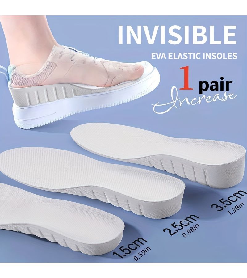New Invisible Height Insoles 1 Pair EVA Soft Light Sole Pad For Men Women Boost 1.5cm 0.59in Size EU43 44 270mm 10.63inch - Image 1