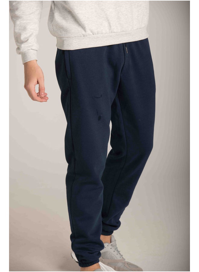 Marco Bergamo - ELASTIC WAIST PLAIN SWEATPANT - Image 1