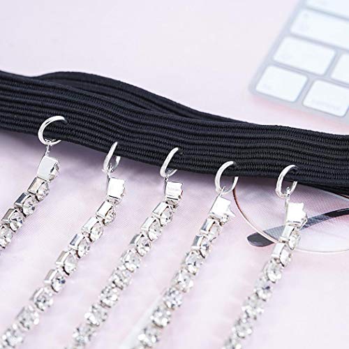 REETAN Leg Jewelry Thigh Rhinstone Body Chain for Women（B-Silver） - Image 3