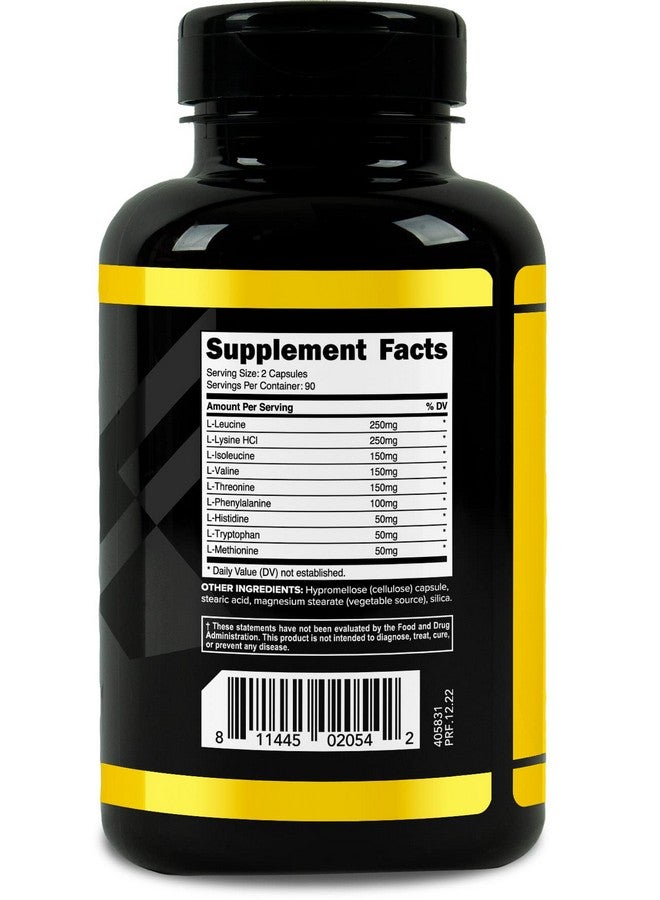 PrimaForce EAA Capsules 1200mg, 180 Capsules, 90 Servings - Essential Amino Acids - Non-GMO, Gluten Free & Vegitarian Friendly - Image 4