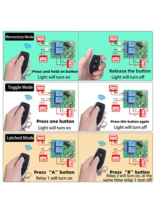 مفتاح الضوء اللاسلكي مفتاح التحكم عن بعد مفتاح الضوء الذكي مفتاح لا تحتاج إلى أسلاك مستقرة إشارة RF433 30m نطاق لمكتب الحمام المنزلي CE معتمد - Image 5