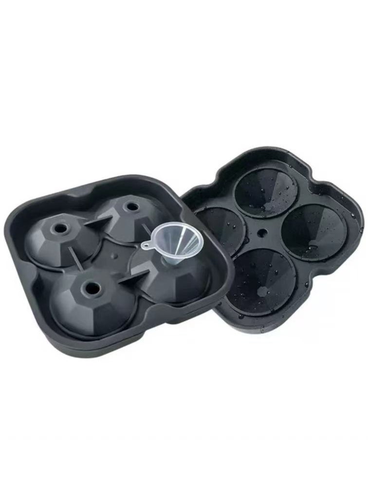 Generic - Diamond Shaped Ice Cubes Mold Tray Black, Easy Release - Image 1