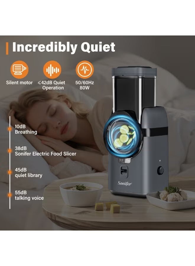 سونفير سونيفر SF-5550 قطاعة وخلاط كهربائي متعدد الوظائف 6 في 1 | محرك قوي بقدرة 80 واط | 6 شفرات من الفولاذ المقاوم للصدأ | جهاز تحضير سلطة وتقطيع وبشر | تصميم سهل التنظيف وآمن خالٍ من مادة BPA | مثالي للتحضير السريع والآمن للطعام - Image 2