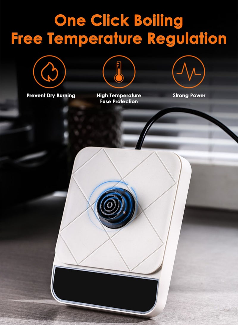 مساحة باردة غلاية كهربائية على شكل عنق الإوزة V60، سعة 800 مل، تسخين سريع 1350 واط وتحكم دقيق في درجة الحرارة ±1 درجة مئوية، غلاية بشاشة رقمية مع خاصية التسخين التلقائي، وعاء داخلي من الفولاذ المقاوم للصدأ، للاستخدام المنزلي والمكتب، لون أبيض - Image 2