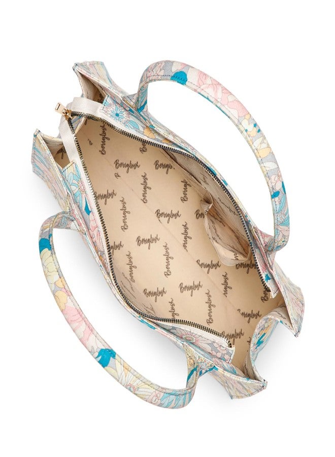 Berrylush Women Multi Color Floral Printed Tote Bag with Dual Handles | Trendy & Spacious Women's Handbag - Image 5