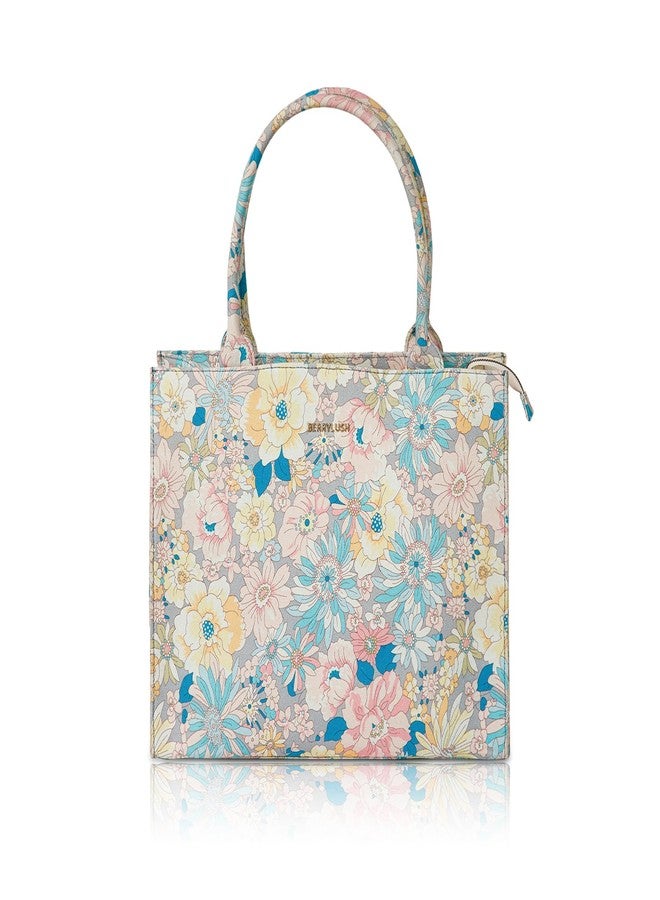 Berrylush Women Multi Color Floral Printed Tote Bag with Dual Handles | Trendy & Spacious Women's Handbag - Image 1
