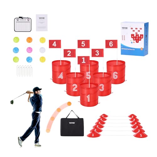 VEVOR Backyard Golf Game 6 Hole Golf Course Golf Practice Games Golf Chipping Game for Family Adults and Kids Portable Outdoor Yard Golf Game for Lawn Yard Camping Park Beach - Image 1