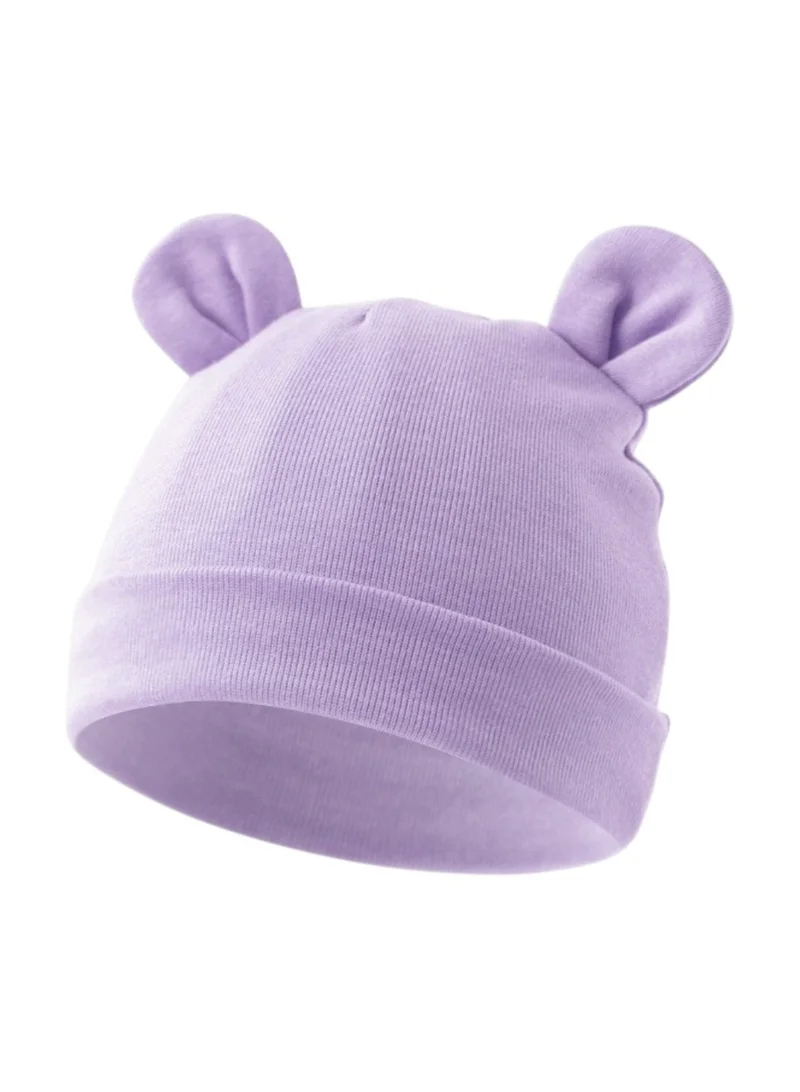 Bambimici Set Of 2 Little Bean Baby Hat And MittensPurple