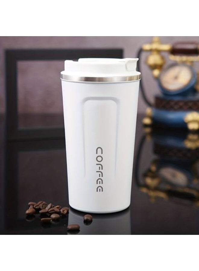 مج حراري مع شاشة ديجيتال لعرض درجة الحرارة - ثيرموس حراري - كوب سفر قابل لإعادة الاستخدام - كوب قهوة للمشروبات الساخنة والباردة (ابيض) - Image 4