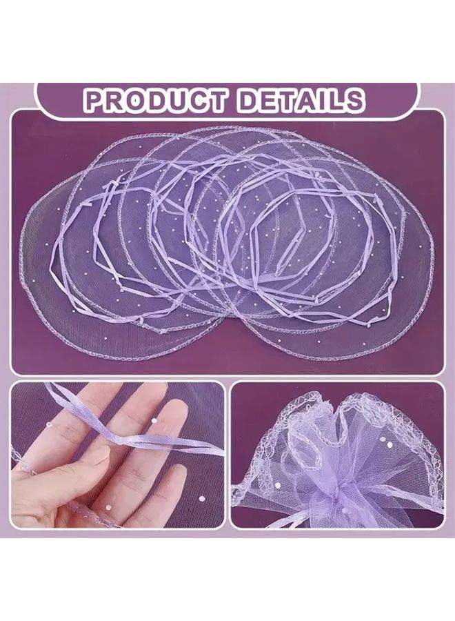 Elegant Purple Sequin Drawstring Jewelry Gift Bags 10 24 Inch 100 Pcs - Image 4