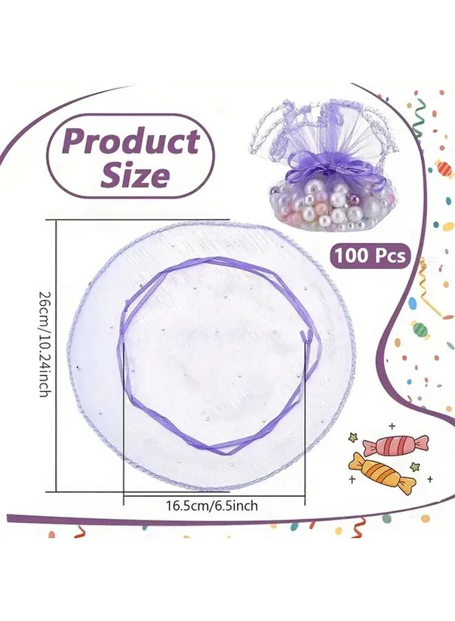 Elegant Purple Sequin Drawstring Jewelry Gift Bags 10 24 Inch 100 Pcs - Image 3
