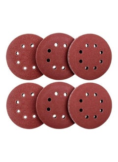 Generic 60-Piece 8-Hole Sanding Discs – Brown Hook & Loop Sandpaper Set for Wood, Metal, Orbital Sanders  - Image 1