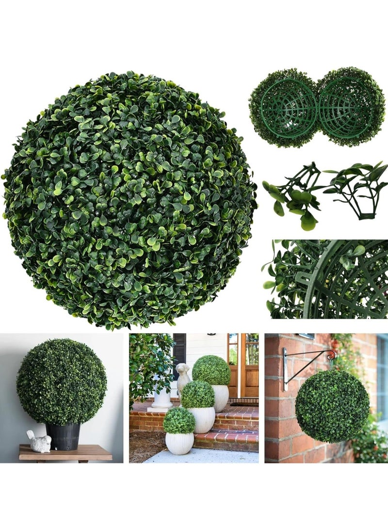 LINGWEI Artificial Boxwood Topiary Balls 45CM Green Plant Balls for Indoor Outdoor Decoration  - Image 3