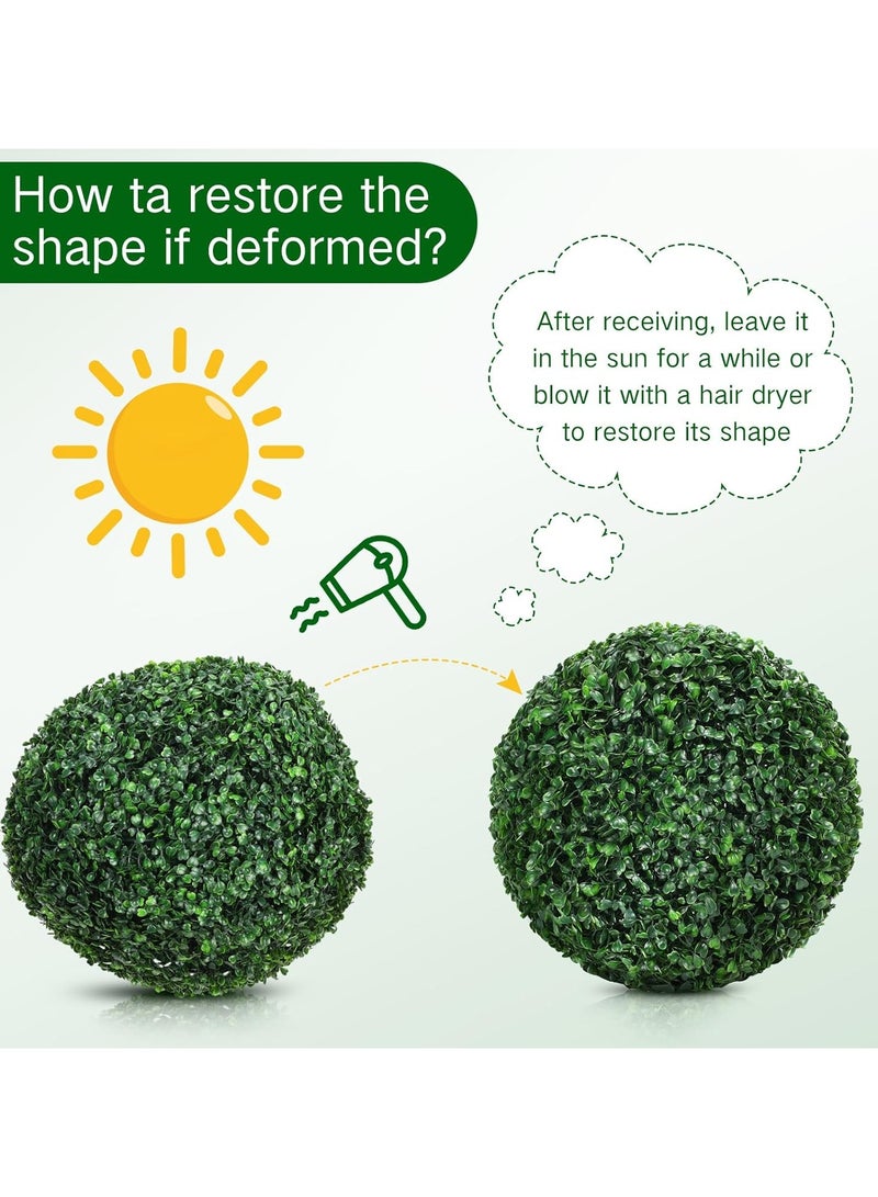 LINGWEI Artificial Boxwood Topiary Balls 45CM Green Plant Balls for Indoor Outdoor Decoration  - Image 5