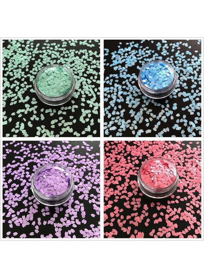 PrettyG 16 Colors Boxes Set Colorful Sakura Petals Shape Glitter Sequins for Festival Rave Beauty Makeup Face Body Nail Craft Art Christmas Halloween Decoration 16C - Image 5