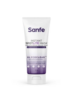 Sanfe Instant Spotlite Mask For Dark Underrams, Neck & Body| Dark Patch Removal Wipe-Off Cream In 10 Minutes | For Detanning, Anti Aging & Skin Tightening | Glycolic & Kojic Acid With Charcoal 100G  - Image 1