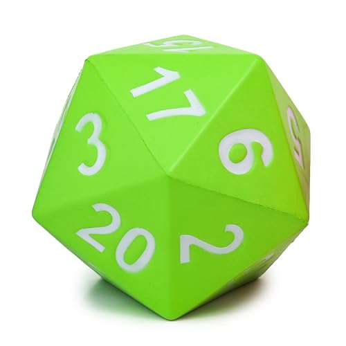 KESS Giant D20 Foam Dice Oversized 20Sided Dice for RPG and Collectors 6 Vibrant Colors Perfect for Outdoor Fun in Backyard Pool Beach Ages 6 Green - Image 1