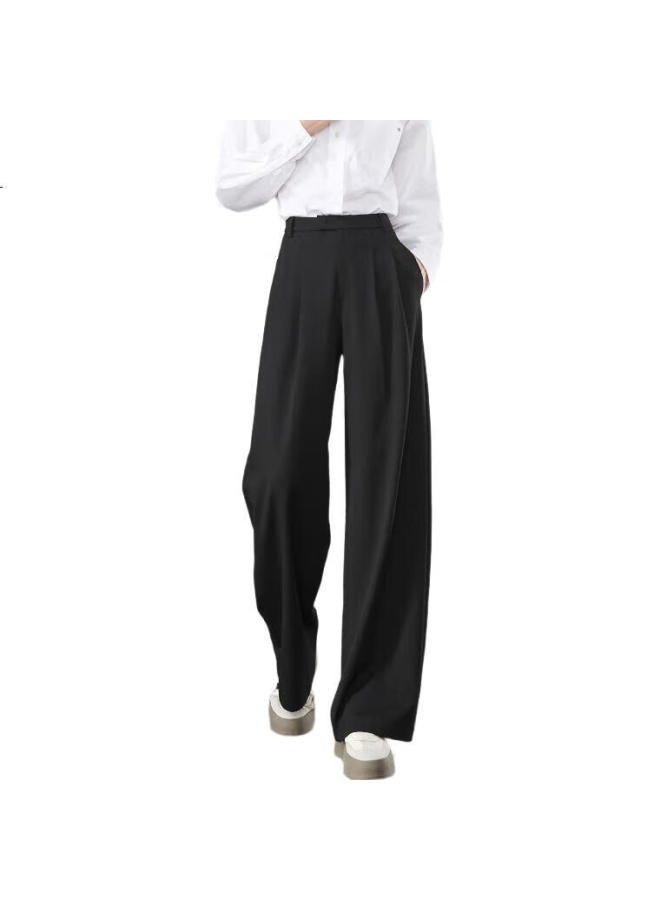 ESE-Y Yiyang Wide Leg Suit Pants Women'S Spring New High Waist Slimming Pants Black - Extended 29 - Image 1