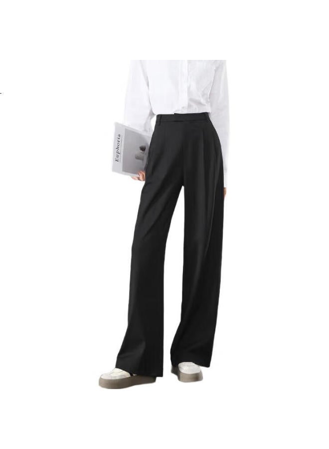 ESE-Y Yiyang Wide Leg Suit Pants Women'S Spring New High Waist Slimming Pants Black - Extended 29 - Image 3