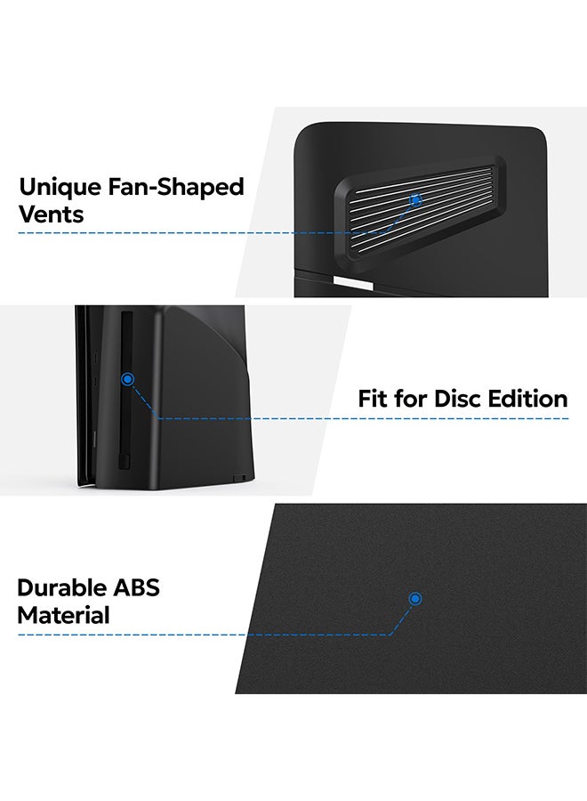 PS5 Slim Faceplate with Cooling Vent Face Plate Console Cover Shell for Playstation 5 Slim Disc Edition