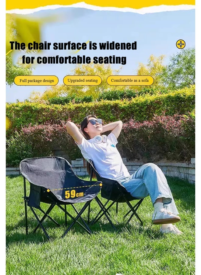 هاهاهاي 1 قطعة طاولة تخييم 120 سم و 4 قطع كراسي سوداء 45 سم ، طاولة قابلة للطي كبيرة وخفيفة الوزن من سبائك الألومنيوم الأسود وكراسي تخييم مريحة ومحمولة ، مناسبة للتخييم والحفلات الخارجية والتجمعات العائلية وحفلات الشواء والسفر والنزهات الخارجية - Image 4