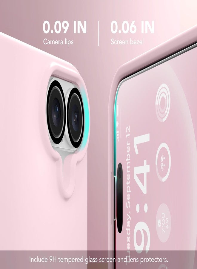 GONEZ Magnetic for iPhone 16 Case, Compatible with MagSafe, [Screen Protector + Camera Lens Protector], Liquid Silicone Shockproof Protective Phone Case for iPhone 16 6.1", Chalk Pink - Image 5