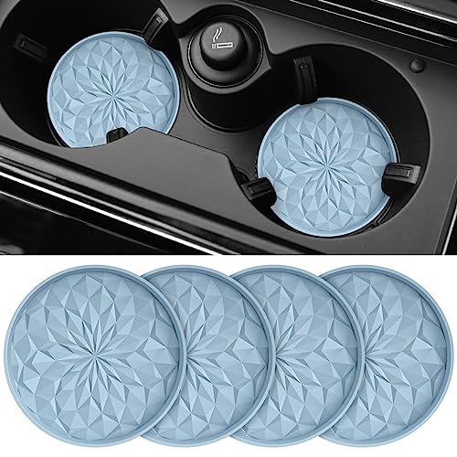 ME.FAN Car Coasters for Cup Holders [4 Pack] - 2.75In Silicone Auto Mug Mats - Universal Non-Slip Recessed Car Interior AccessoriesEther - Image 1