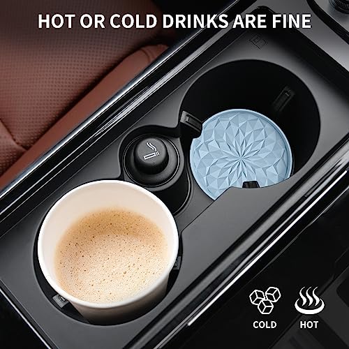 ME.FAN Car Coasters for Cup Holders [4 Pack] - 2.75In Silicone Auto Mug Mats - Universal Non-Slip Recessed Car Interior AccessoriesEther - Image 5