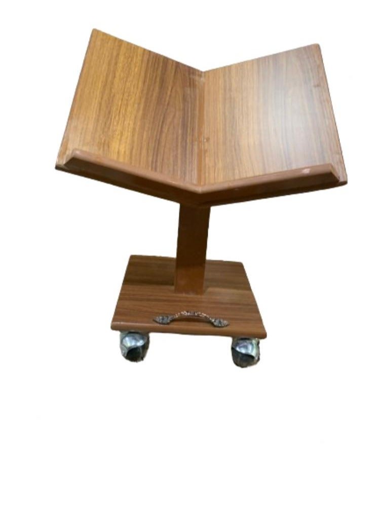 فيرونا حامل المصحف  القران الكريم خشبي متحرك مزود بعجلات لون بني