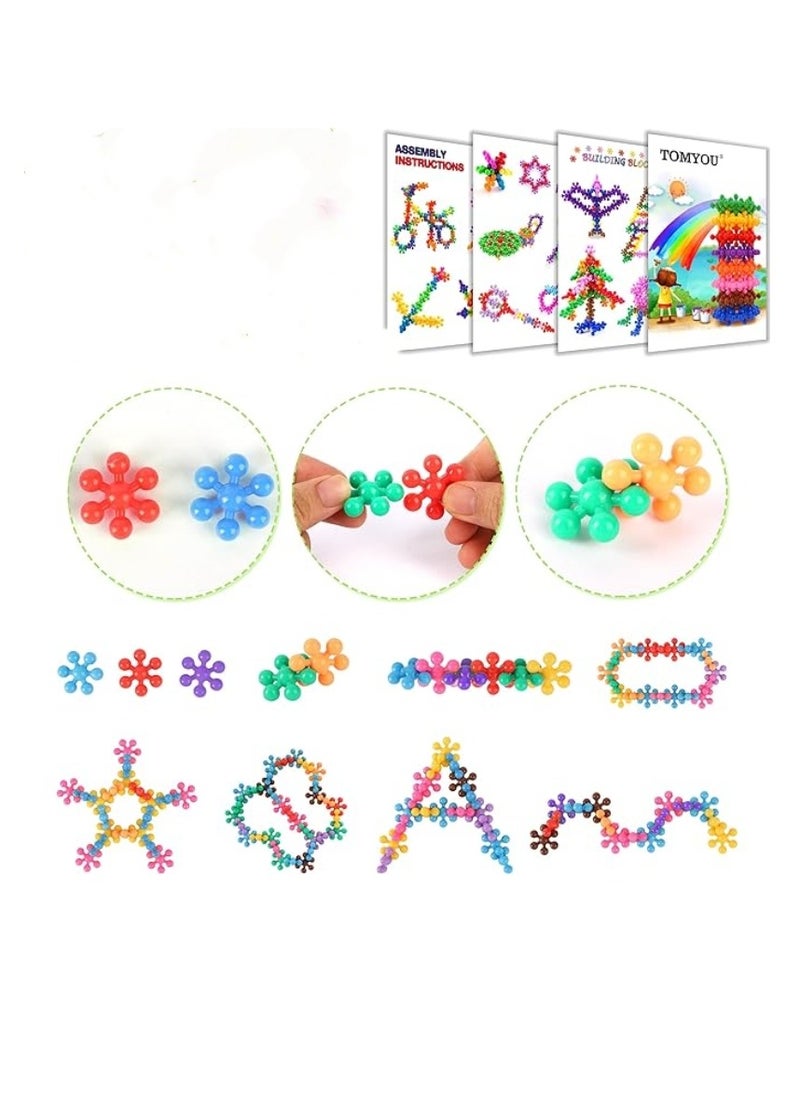 500 Pieces Building Blocks Kids STEM Toy Educational Discs Set Interlocking Solid Plastic Suitable for Preschool Boys and Girls Ages 3+, Safe Material Creativity  - Image 2