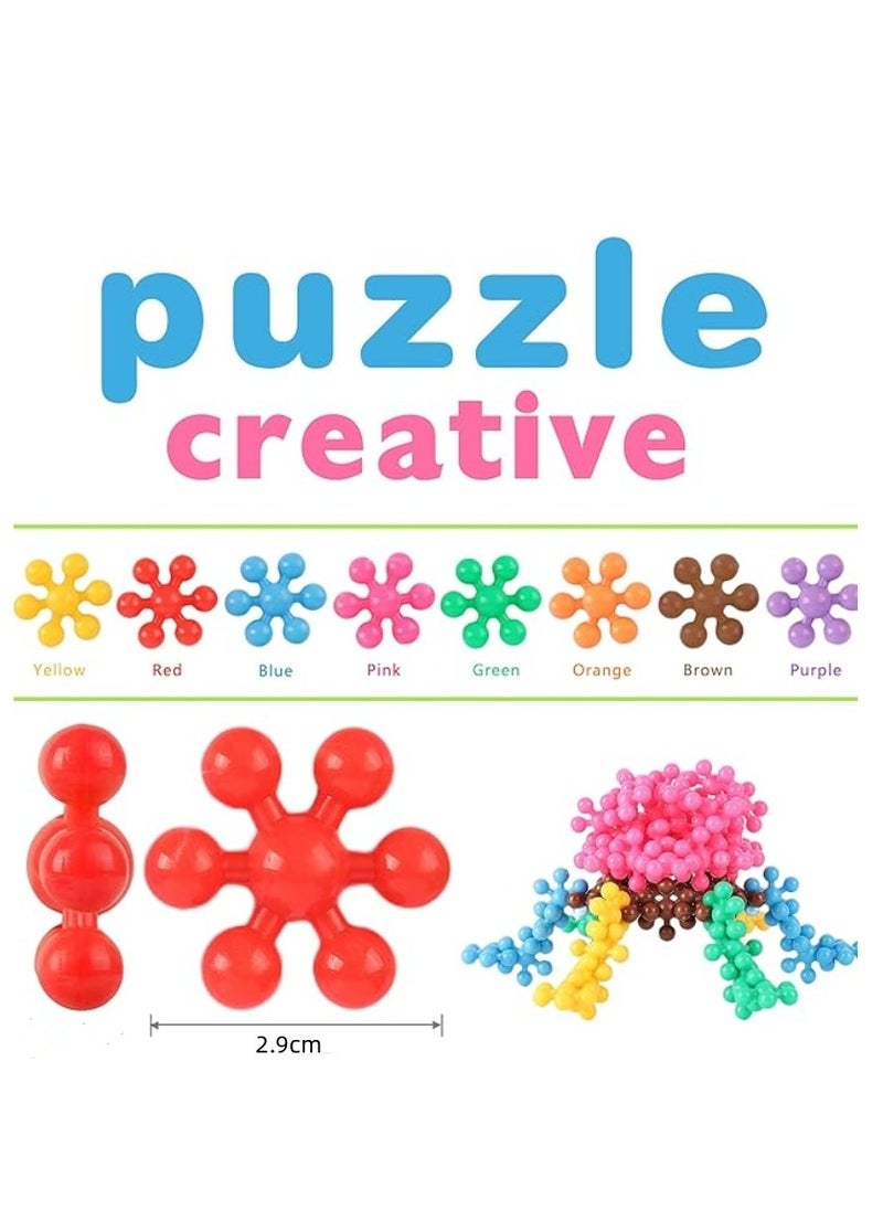 500 Pieces Building Blocks Kids STEM Toy Educational Discs Set Interlocking Solid Plastic Suitable for Preschool Boys and Girls Ages 3+, Safe Material Creativity  - Image 3