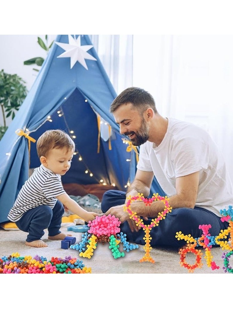 500 Pieces Building Blocks Kids STEM Toy Educational Discs Set Interlocking Solid Plastic Suitable for Preschool Boys and Girls Ages 3+, Safe Material Creativity  - Image 5