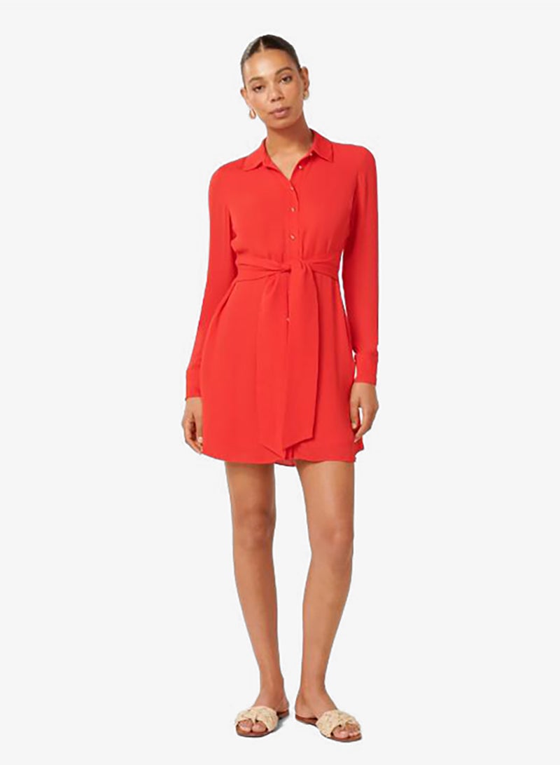 forever new Sherri Tie Waist Mini Shirt Dress - Image 5