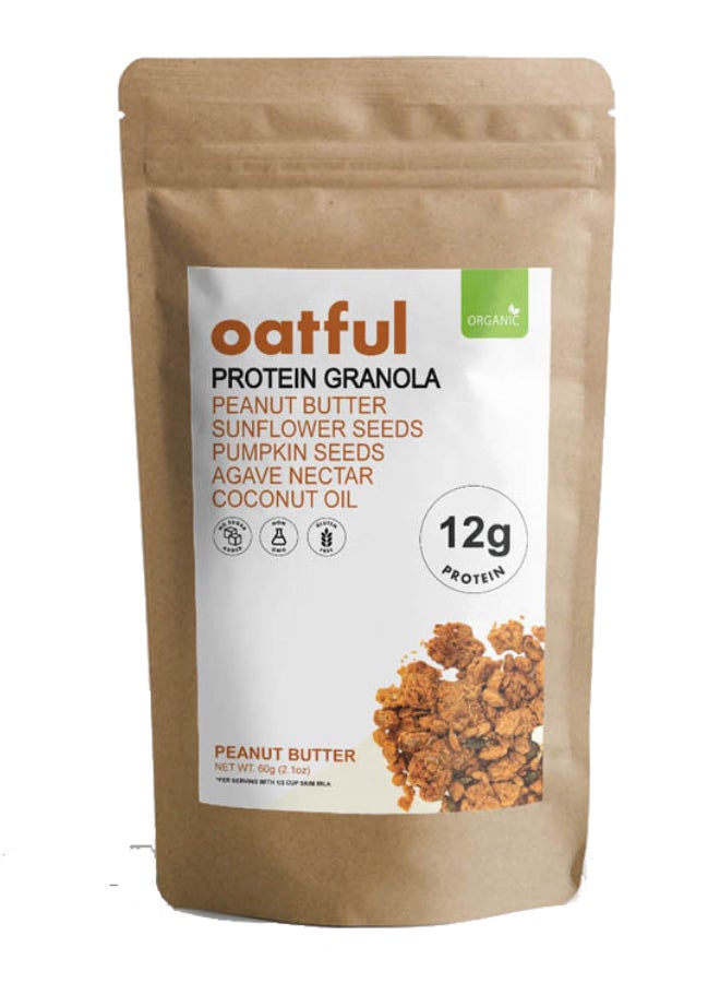 Oatful Organic Peanut Butter Protein Granola 60g - Image 1