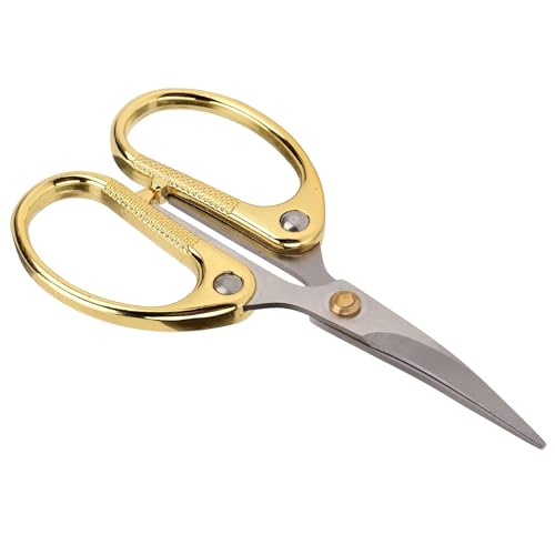 PUTHAK Stainless Steel Scissor, Ergonomic & Comfortable Handle, Curved Cutting Edge for Precise & Smooth Cutting 30% Extra Sharp (5.5" / 140mm Length) - Image 1