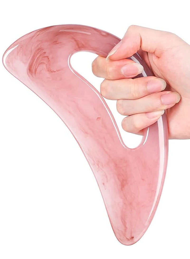 Loquat Larger Gua Sha Resin Scraper Massage Tool Guasha Scraping for Back Neck Leg Full Body Relaxation Lymphatic Drainage Cellulite - Image 1