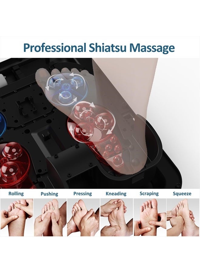 MOUNTRAX Foot Massager Machine with Heat, Gifts for Women Men, Plantar Fasciitis and Relieve Pain, Deep Kneading Shiatsu Massager, Fits Feet Up to Men Size 12 - Black - Image 5