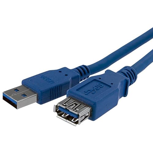 StarTech.com 1m Blue SuperSpeed USB 3.0 Extension Cable A to A - Male to Female USB 3 Extension Cable Cord 1 m (USB3SEXT1M) - Image 1