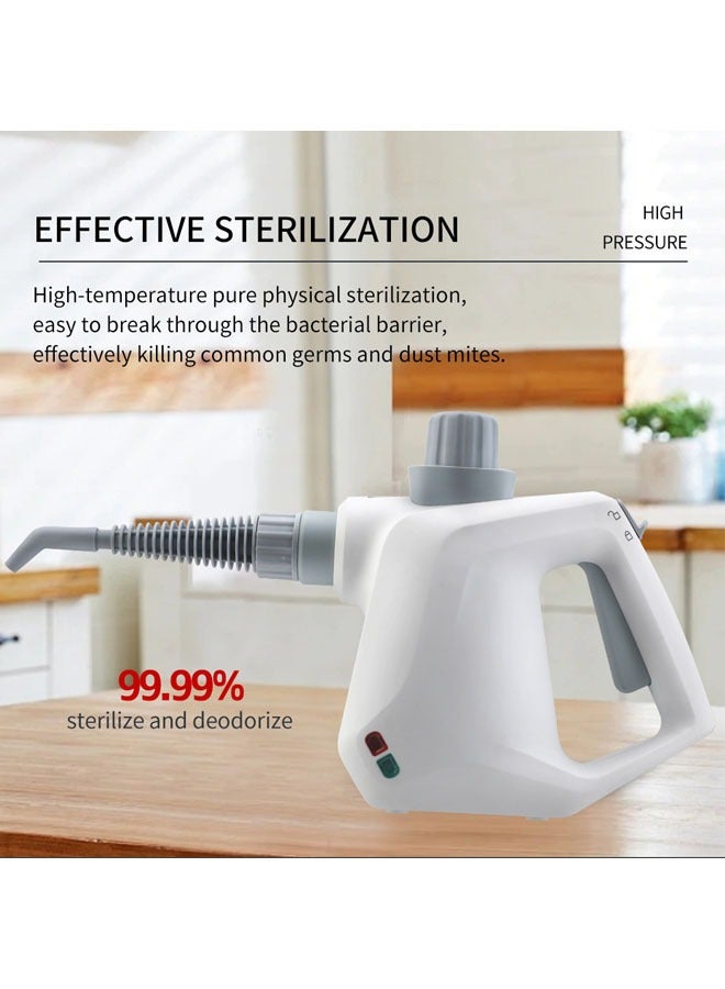 Arabest Handheld Water Cleaner Powerful and Multipurpose, Portable Steam Cleaner, Kills 99.9% of Germs for Car, House, Kitchen, Carpet, Window Stains, White - Image 3