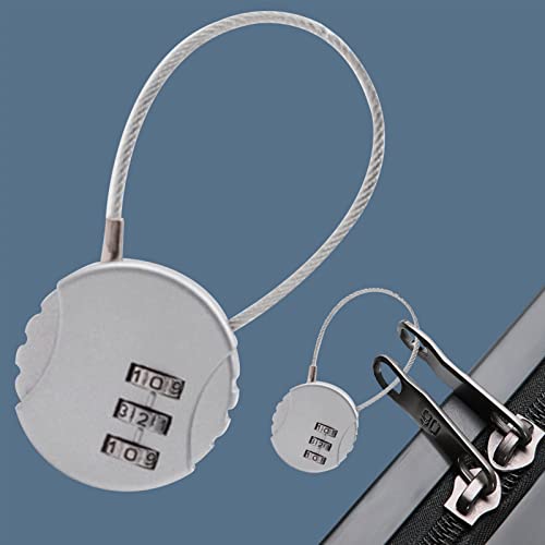 Comemela 3 PCS 3-Digit Combination Lock Gym Locker Lock Waterproof Outdoor Mini Wire Rope Combination Padlock for Zippers, Backpacks, Trolley Cases, Gym Lockers, Fence - Image 4