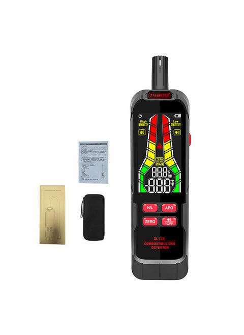 Handheld Combustible Gases Leak Detector Natural Gases Leakage Tester Portable Combustible Gases Concentration Analyzer Meter with Sound Light Alarm Function