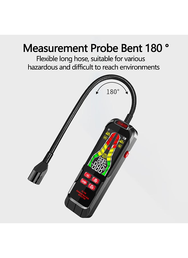 Generic Handheld Combustible Gases Leak Detector Natural Gases Leakage Tester Portable Combustible Gases Concentration Analyzer Meter with Sound Light Alarm Function  - Image 2