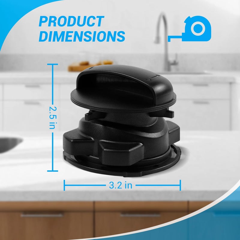 ATESMO Garbage Disposal Stopper, 75257 Garbage Disposal Magnetic Stopper for ISE Cover Control Disposer, Garbage Disposal Cap Compatible with 75052/74052/74094/74275, ABS Black Kitchen Aid Disposal Stopper - Image 3