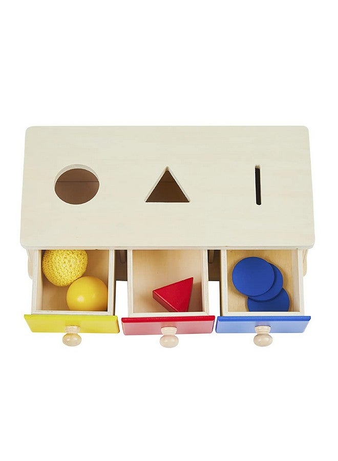 Kghios Montessori Box w/Bins Coin Object Permanence with Drawer 4 in 1 Montessori Infant Toys for Toddlers Materials for 6-12 Month Babies Infant 1-2 Year Toddlers Toys - Image 3