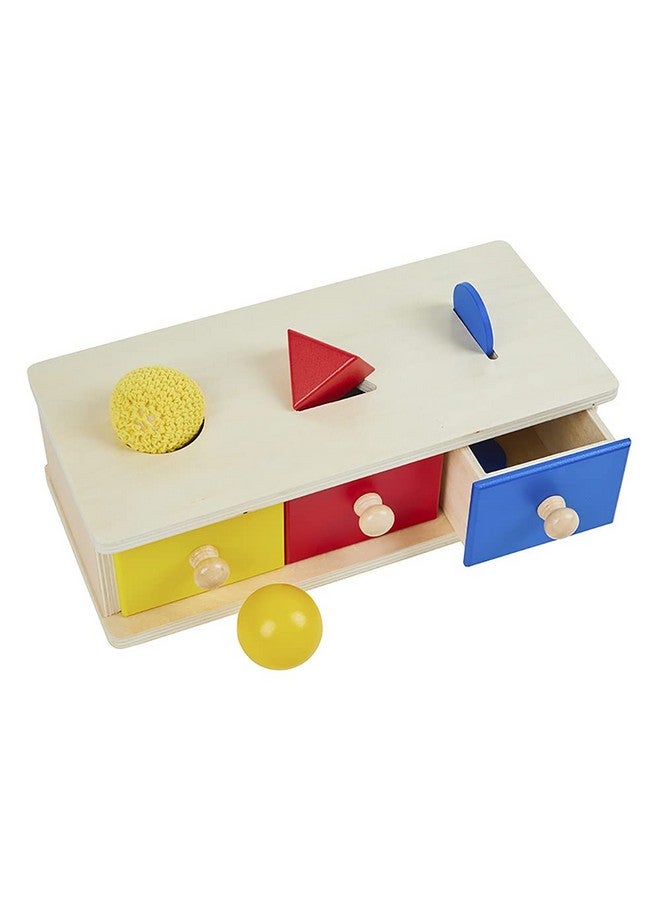 Kghios Montessori Box w/Bins Coin Object Permanence with Drawer 4 in 1 Montessori Infant Toys for Toddlers Materials for 6-12 Month Babies Infant 1-2 Year Toddlers Toys - Image 1
