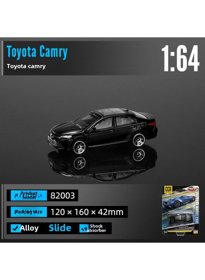 CCA Color Per 1/64 Alloy Car Model A Variety Of Sports Car Racing Simulation Metal Car Pocket Car Sliding Shock Absorber-Color:82003 Toyota Camry-Black  - Image 1