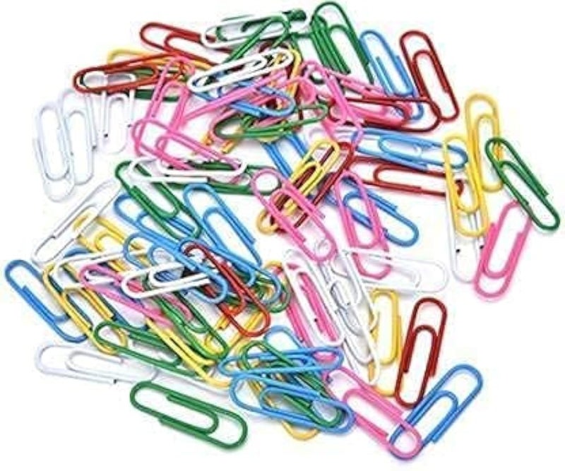 Tia Crafts Paper Clips, Gem Clips, U Clips - 30 mm - Pack of 200 Pieces Multi-Colour, for Holding Loose Papers, Loose Wires - Image 2