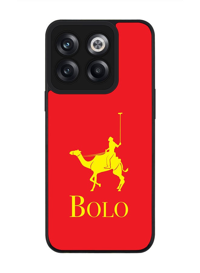 Stylizedd Rugged Black edge case for OnePlus 10T Slim fit Soft Case Flexible Rubber Edges Anti Drop TPU Gel Thin Cover - BOLO Red - Image 1