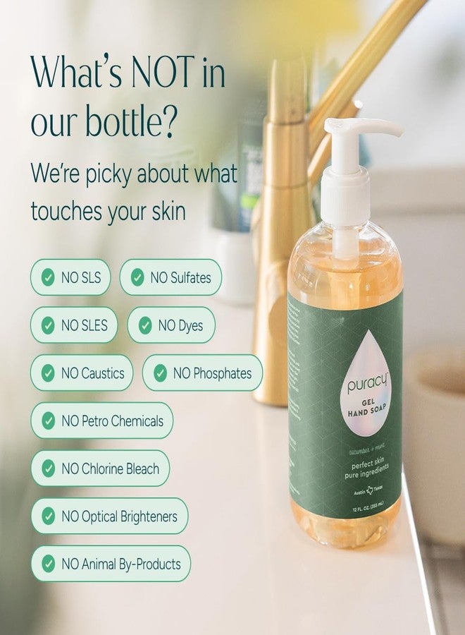 Puracy Foaming Hand Soap - Plant-Powered Natural Hand Soap As Seen on TikTok, Non-Toxic, Sulfate-Free Liquid Soap, Moisturizing Foam Handwash Liquid (Cucumber & Mint, 12 fl oz, 3-Pack - Image 5